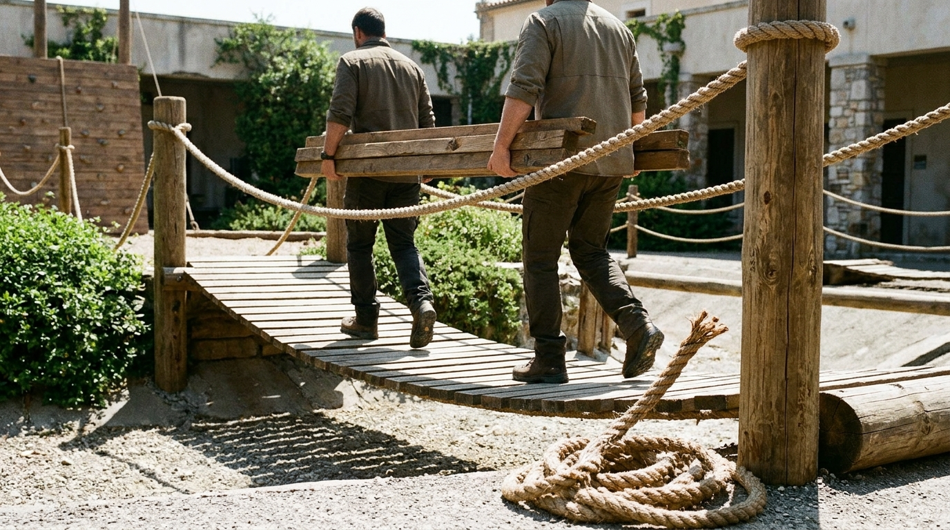 THE ROPE BRIDGE COURSE